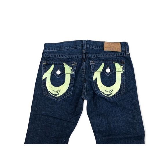 True Religion Jeans Size 38 'Yellow Horshoe' - Picture 2 of 7